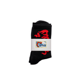 Black / Red Logo Socks