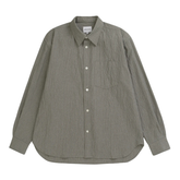 Falster Oversized Textured Stripe Shirt - Vetiver
