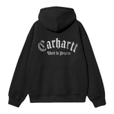 Hooded Onyx Script Sweat Black/White