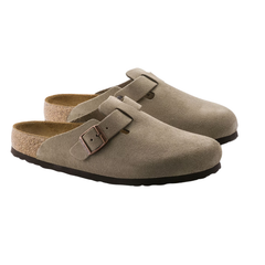 Boston Soft Footbed Suede Leather - Taupe