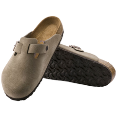 Boston Soft Footbed Suede Leather - Taupe