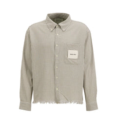 Distressed Farmer’s Shirt LS - Olive Green