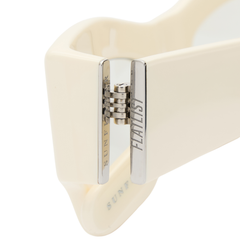 SHADE 03 - Solid Cream White/Transparent Grey Lens