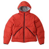 Down Puffer Hooded Jacket - Burnt Red