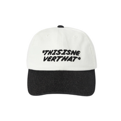 Visor Denim Cap - White/Black