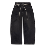 Wide Leg Denim - Vintage Black