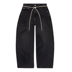 Wide Leg Denim - Vintage Black