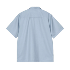 S/S Delray Shirt - Frosted Blue/White