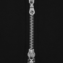 Box Zip Hoodie - Black/Ecru