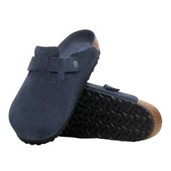 Boston Soft Footbed Suede Leather - New Navy Tonal