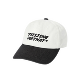 Visor Denim Cap - White/Black