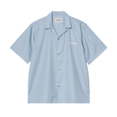 S/S Delray Shirt - Frosted Blue/White