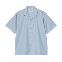 S/S Delray Shirt - Frosted Blue/White