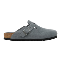 Boston Soft Footbed Suede Leather - Basalt Gray Tonal