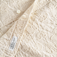 Ole Oversized Fil Coupe SS Shirt - Ecru