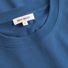 Johannes Organic NORSE Logo Print T-Shirt - Estate Blue