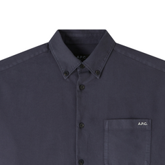 Chemise Mateo Logo Shirt - Bleu Acier
