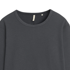 Waffle Tee LS - Washed Black