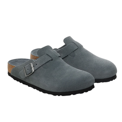 Boston Soft Footbed Suede Leather - Basalt Gray Tonal