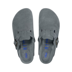 Boston Soft Footbed Suede Leather - Basalt Gray Tonal
