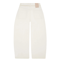 Wide Leg Felled Denim - Ecru