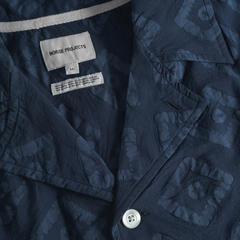 Mads Batik SS Shirt - Dark Navy