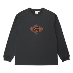 Flames L/S Tee - Vintage Black