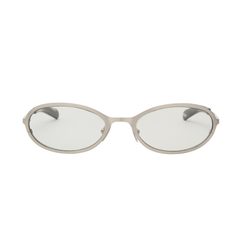 COHEN - Brushed Silver/Transparent Grey Lens