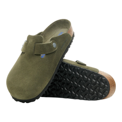Boston Soft Footbed Suede Leather - Thyme Tonal