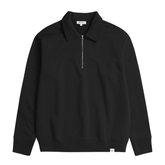 Ketel Relaxed Organic Half Zip - Black