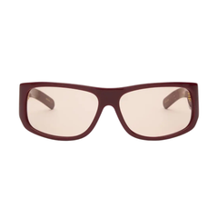 APRIL - Solid Bordeaux / Peach Lens