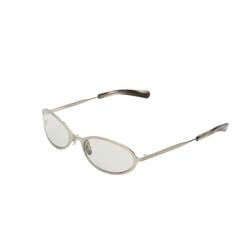 COHEN - Brushed Silver/Transparent Grey Lens