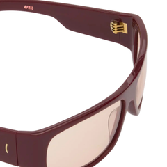 APRIL - Solid Bordeaux / Peach Lens