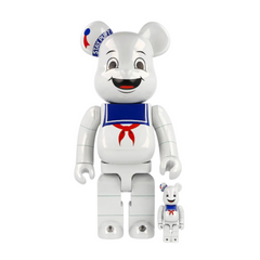 Be@rbrick Stay Puft Marshmallow Man White Chrome Ver. 400% + 100%