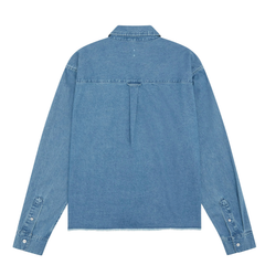 Denim Script Shirt - Blue Wash