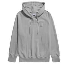 Marten Relaxed Organic Raglan N Patch Hoodie - Weather Grey