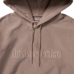 Overdyed Embroidery Hoodie - Dusty Pink