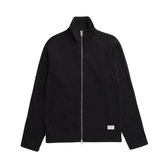 Teno Military Rib Zip Cardigan - Black