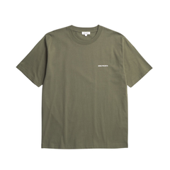 Johannes Organic NORSE Logo Print T-Shirt - Olive Night