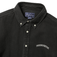 Washed Denim Shirt - Black