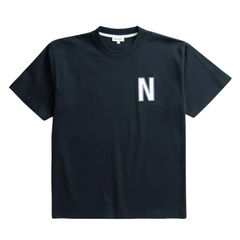 Simon Loose Organic Heavy Jersey Large N T-Shirt- Dark Navy