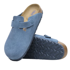 Boston Soft Footbed Suede Leather - Elemental Blue
