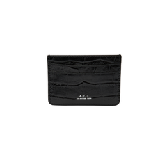 Portes-Cartes Andre Crocodile Leather - Black