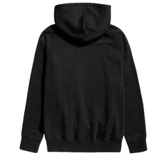 Marten Relaxed Organic Raglan N Patch Hoodie - Black