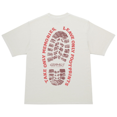 Footprints Tee Pigment Dyed - Natural Pigment