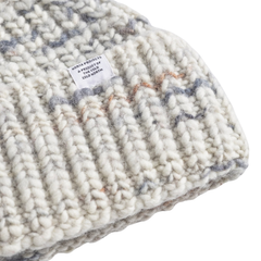 Space Melange Rib Beanie - Light Grey