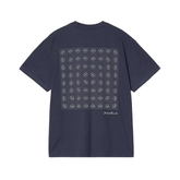 S/S Furoshiki T-Shirt - Blue/White