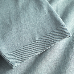Leif Cotton Linen Polo - Greyish Blue