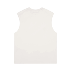 Dual Logo Sleeveless T-Shirt - Oat