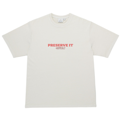 Footprints Tee Pigment Dyed - Natural Pigment